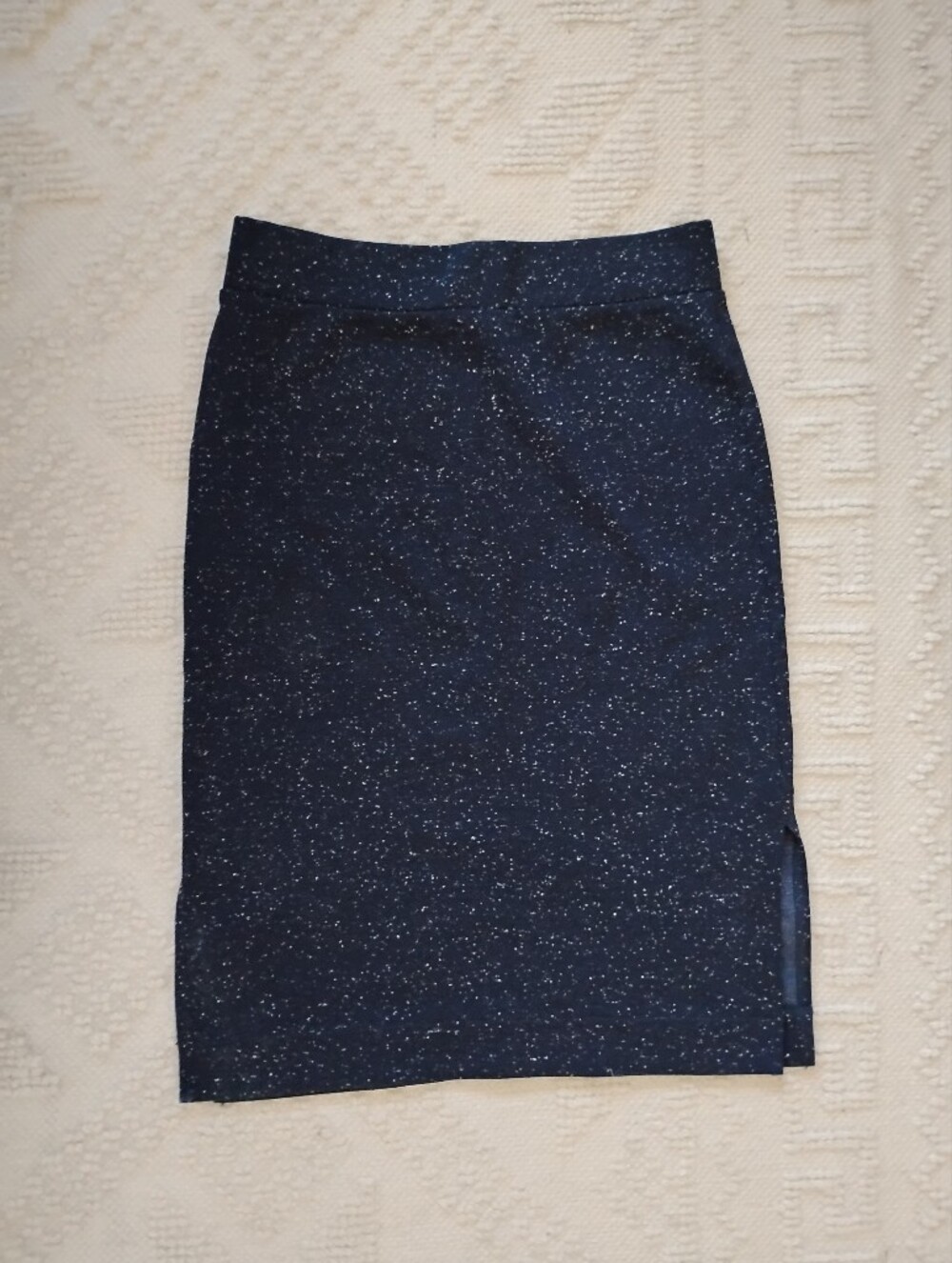 Madewell Navy Sparkle Pencil Skirt
